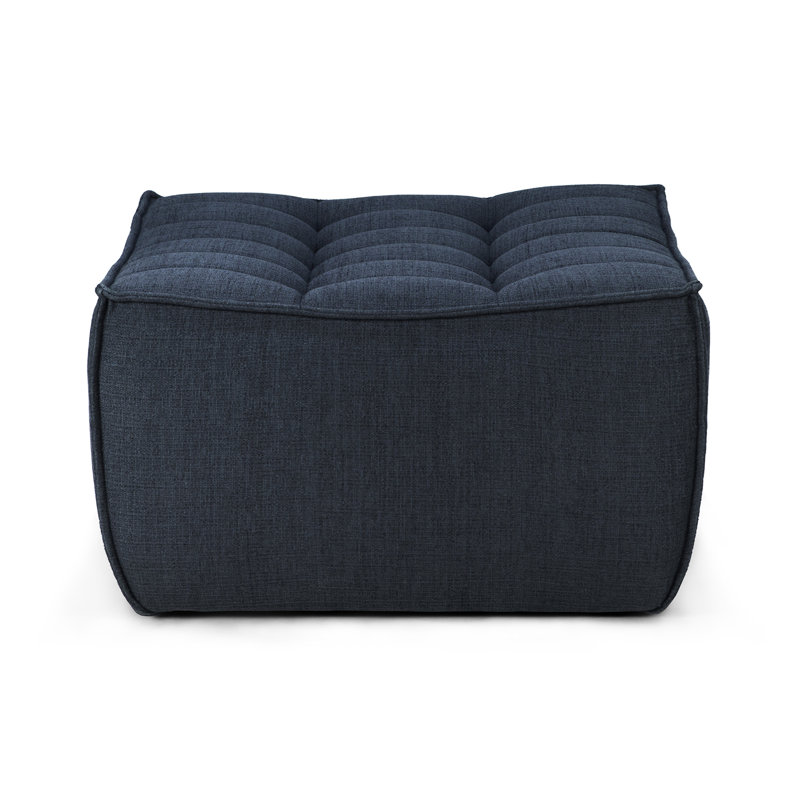 N701 Square Ottoman, Dark Blue