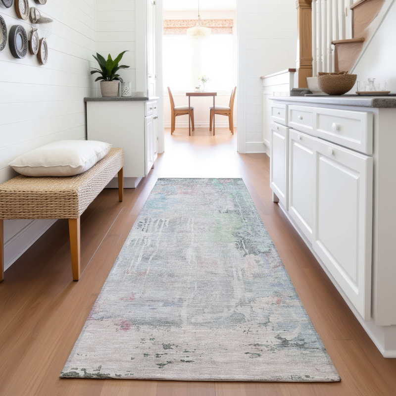 Premium Machine Washable Kelton AMF1233 Abstract Rug, Runner 2'3" x 7'6"