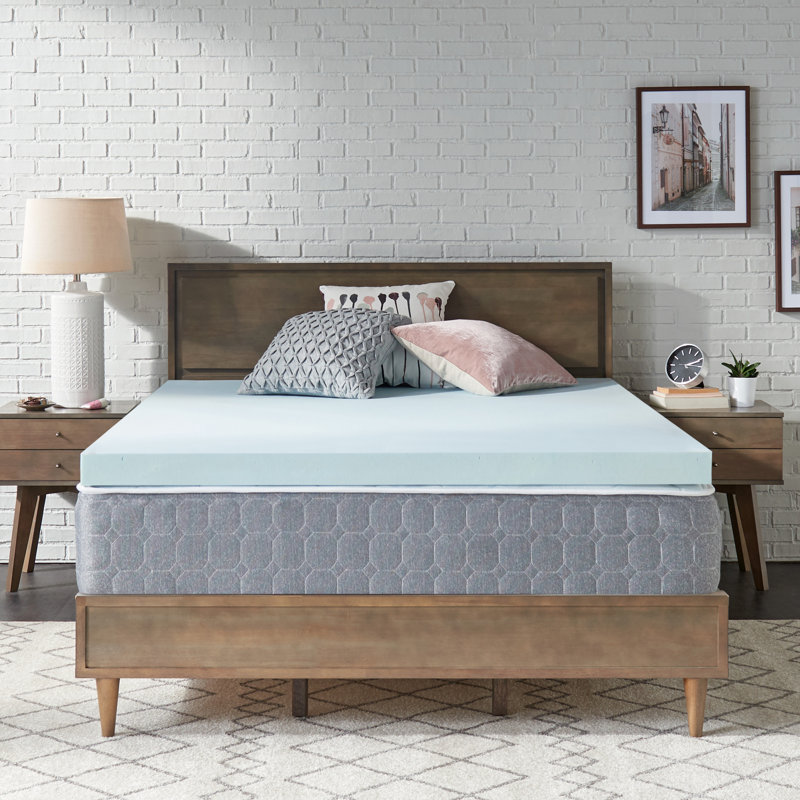 Sealy To Go Gel-Infused Memory Foam Mattress Topper, Full, 3"