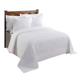 Jullian 100% Cotton Chenille Tufted - Classic Stripe Bedspread Soft & Cozy Bedding for All Seasons, Machine Washable Coverlet