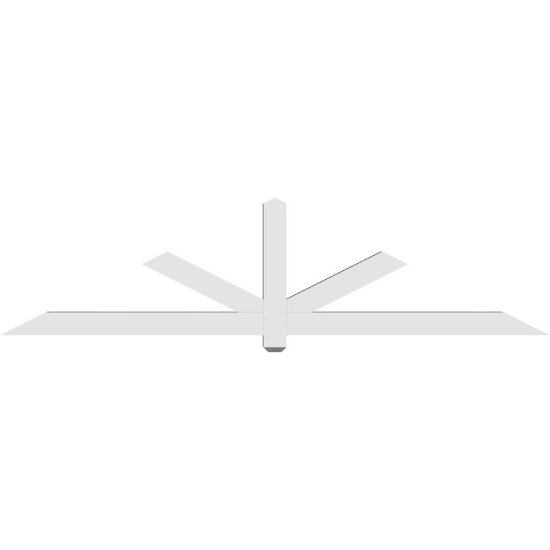 Support de pignon en PVC de qualité architecturale Kennewick, H 24 po x l 96 po (pas: 6/12), P 4 po x F 4 po
