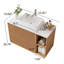 Meuble-lavabo autoportant de 36 pouces avec lavabo vasque en céramique, meuble-lavabo vasque moderne avec drain, tuyaux et quincaillerie, assemblage facile