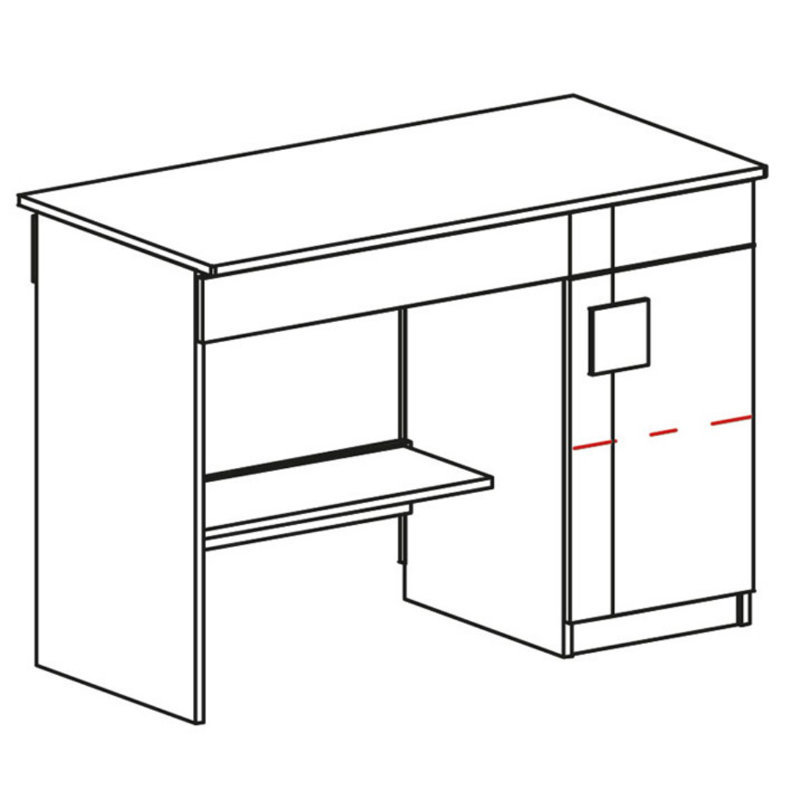 Edmir Computer Desk, Anthracite