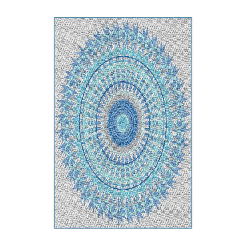 Tapis bleu marine / gris Power Loom, Tapis de couloir 2 pi x 5 pi