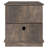 Bilbe Electric Fireplace End Table with Built-in Outlets and USB Ports, 23'' Nightstand with Storage Drawer and 3D Flame Heater-401611305