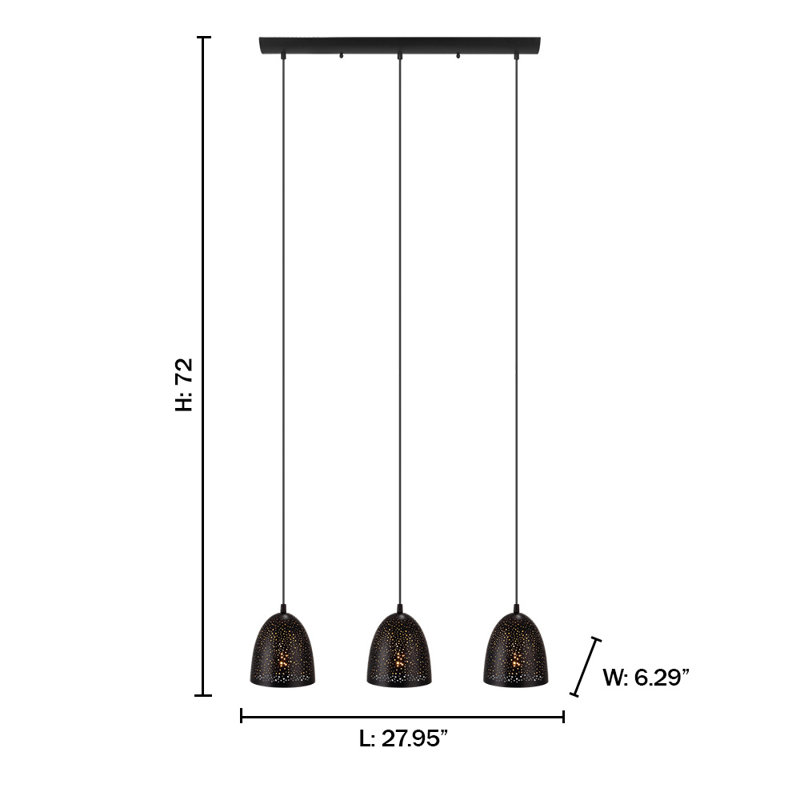 Wanliss 3 - Light Kitchen Island Pendant