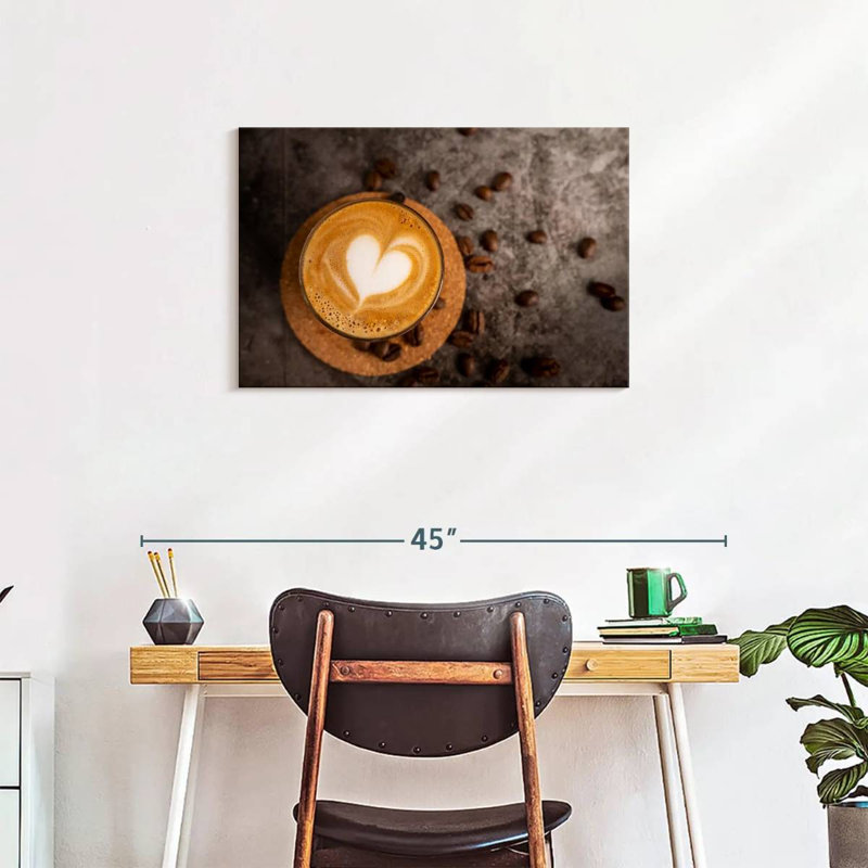 Yarlin Heart On Latte, 20" H x 30" W