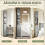 Bathroom Narrow Tall Storage Cabinet with 2 Doors, 1 Drawer, Grey-567946584