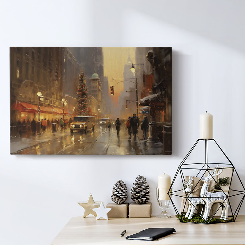Christmas Holiday Arts - Toile tendue avec châssis, H 18 po x l 27 po