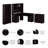 Shelonda 4 Piece Computer Desk Office Set-1859003084