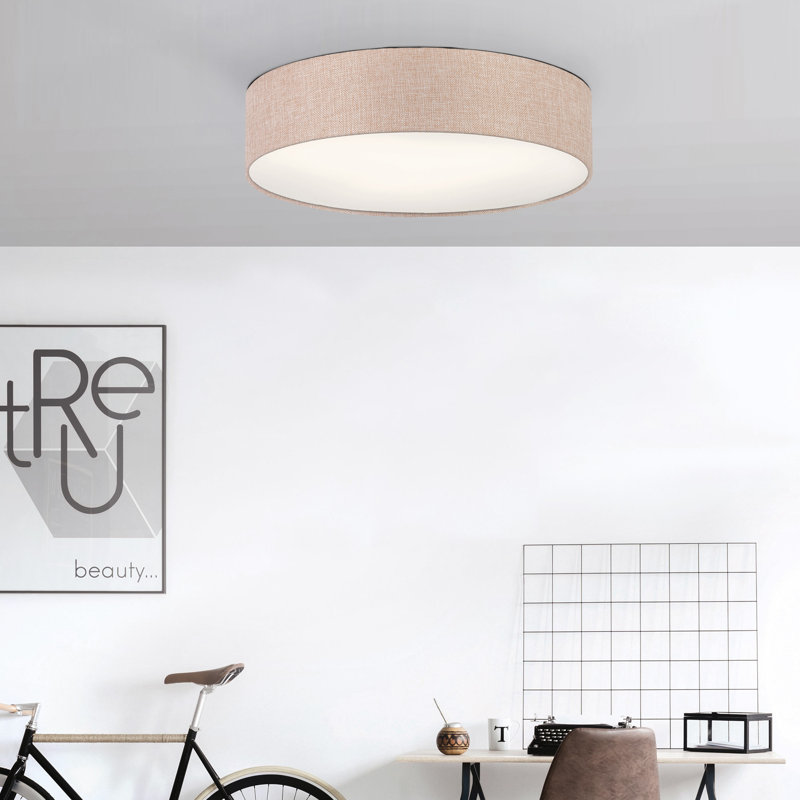 Parvin Flush Mount, Pastel Pink, 13cm H x 51 cm W x 13cm D