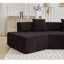 Canapé moderne en forme de L de 140 po avec méridienne, sièges confortables, 4 sièges, assemblage sans assemblage de salon et meubles confortables-1643232725-1643232727