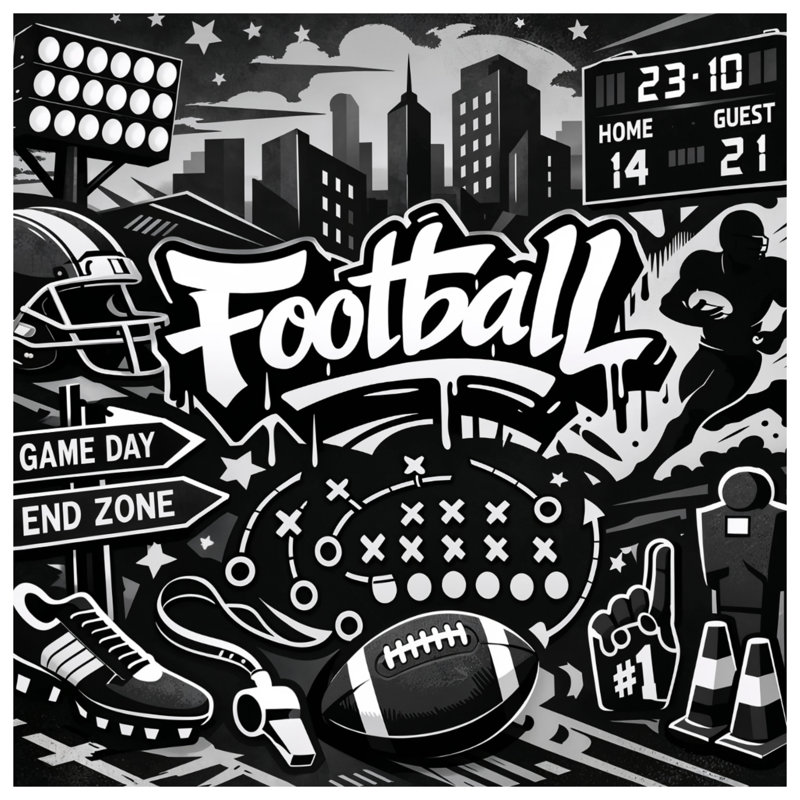 Tapis de bain American Football Art, L 24 po x L 17 po