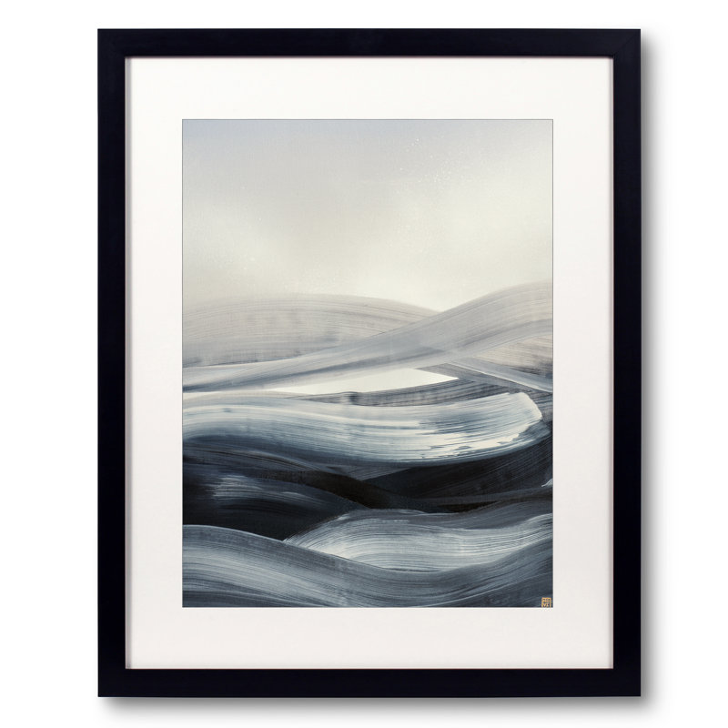 Breeze Print by Novi Lim, Black Framed Canvas, 20" H x 16" W