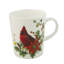 Service à thé 5 pièces en porcelaine fine, motif cardinal et poinsettia