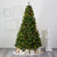 Arbre de Noël vert à plumes de pin artificielles avec DEL-1264819465