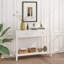 29.53" Tall Console Table with Drawers, Narrow Wood Accent Sofa Table Entryway Table with Storage Shelf for Entryway, Front Hall, Hallway, Living Room, White