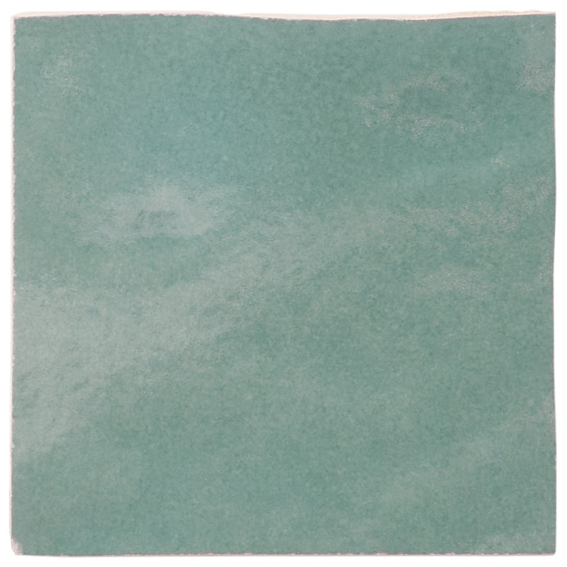 Virello 4x4 Glossy Ceramic Wall Tile, Mint Green