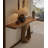 Organic Hollow Base Solid Pine Wood Console Table-780205597