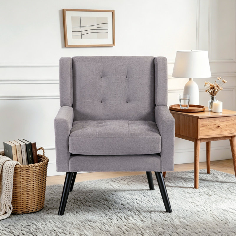 Fauteuil d'appoint Bolanle, Dove Grey Linen