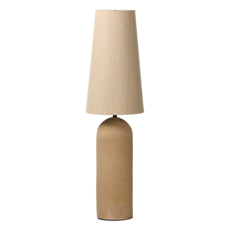 Lampe sur pied Posie - Céramique moucheté brun clair