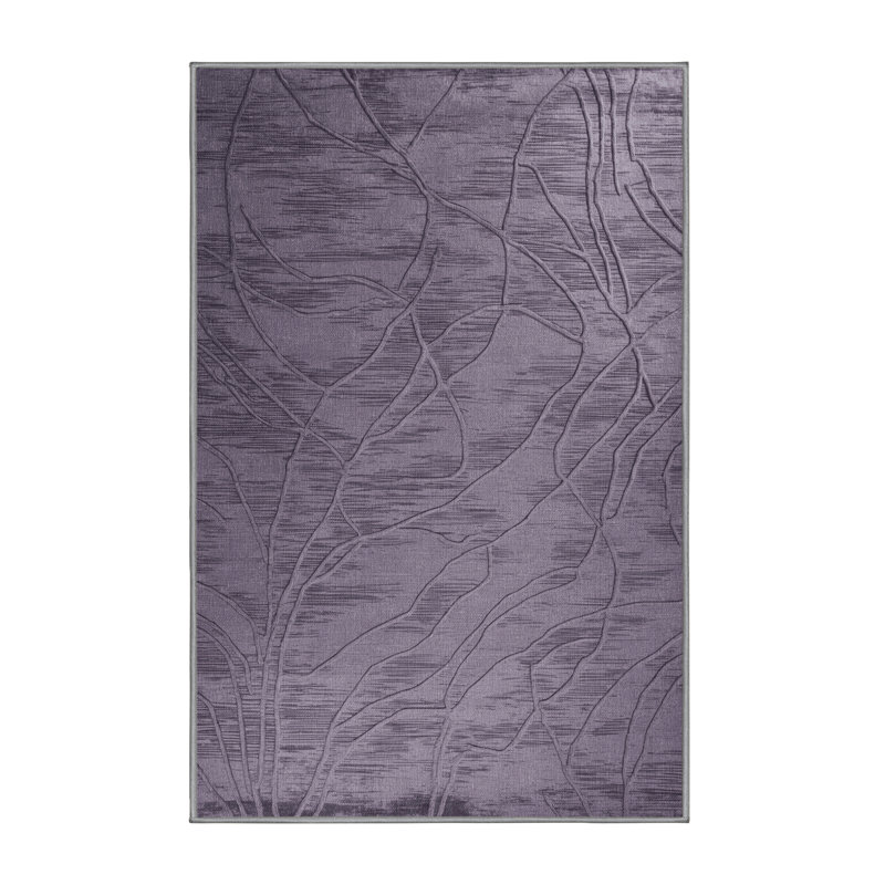 Tapis mauve lavable à la machine, Rectangle 4 pi x 6 pi