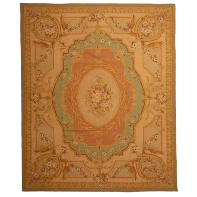 Tapisserie Dynasty beige Kilim 7 pi 6 po x 9 pi 0 po
