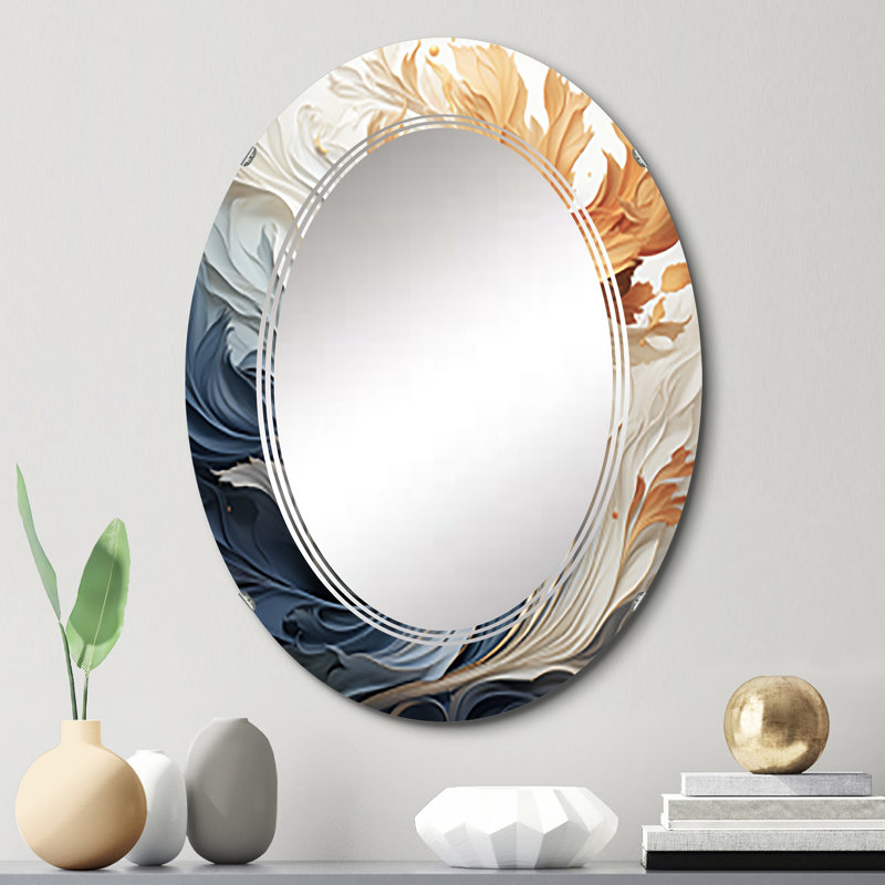 Renaday - Miroir mural moderne ovale, 30 po x 20 po