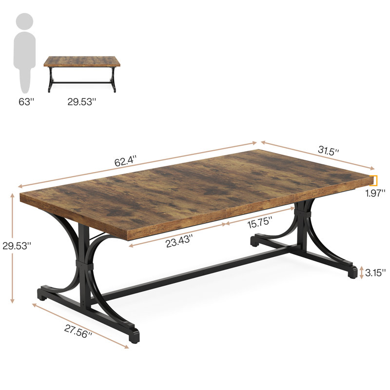 Yvone Iron Computer Desk, Black