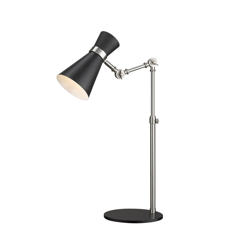 Lampe de bureau 25 po Odysseus, Nickel brossé