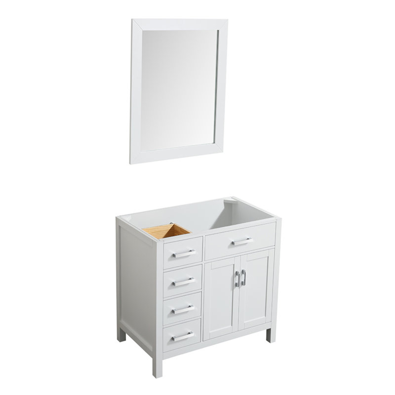 Base de meuble-lavabo simple 36 po Petrel, Blanc