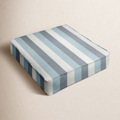 Striped Outdoor Lounge Chair Cushion
