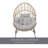 Renna Steel Patio Wicker Chair with Cushions