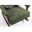 Chaise d'appoint Mid-Century moderne, chaise berçante avec structure en bois, chaises de salon rembourrées, fauteuil de lecture pour véranda de chambre à coucher
