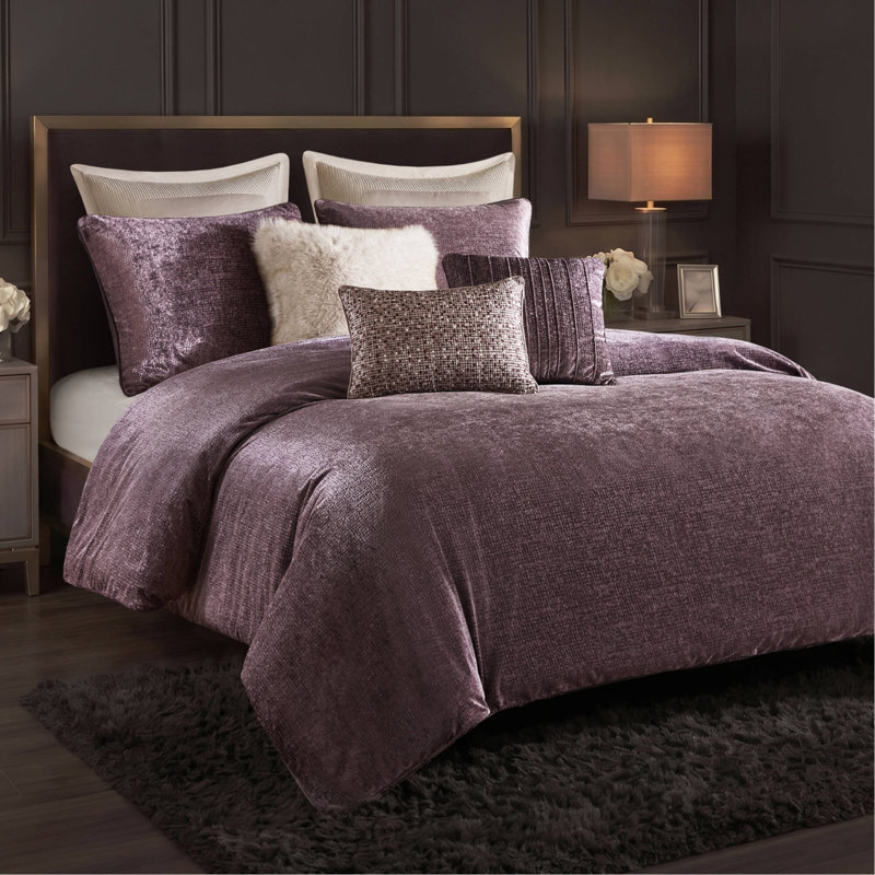 9-Piece King Comforter Set,Mauve