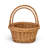 Legna Set of 2 Round Willow Baskets, Nesting Storage with Handles