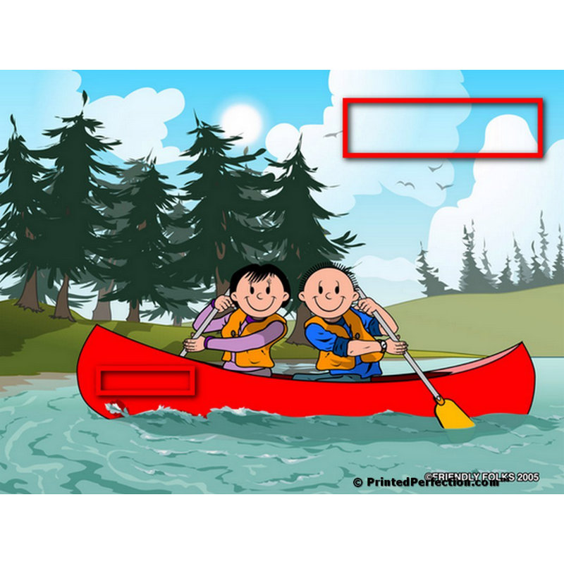 Personalized Canoe Couple Acrylic Key Chain