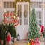 Arbre de Noël artificiel 7 pi, 82 pommes de pin, 1348 branches mixtes en PVC et à aiguilles dures, structure à charnières pour une installation facile, support en métal robuste-1739289838-1739289834