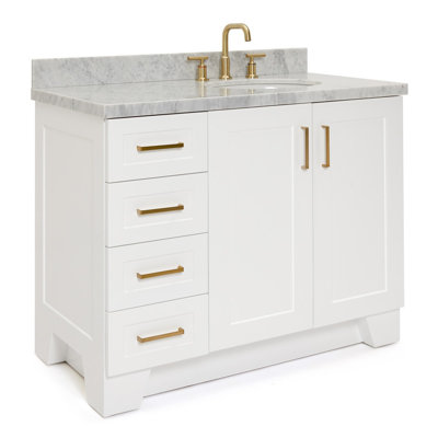 ARIEL TAYLOR 37 IN LEFT OFFSET RECTANGLE SINK VANITY