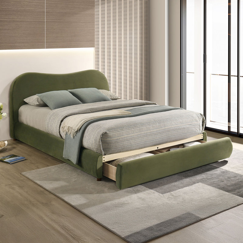 Structure de lit tapissier avec tête de lit, meubles de chambre à coucher, Grand lit