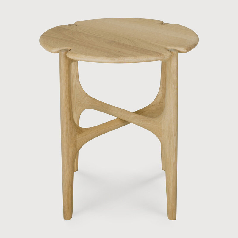 Pi Solid Wood End Table, Oak