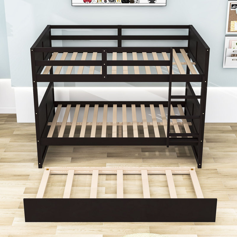 Cantero Kids Full Over Full Bunk Bed with Trundle, Espresso