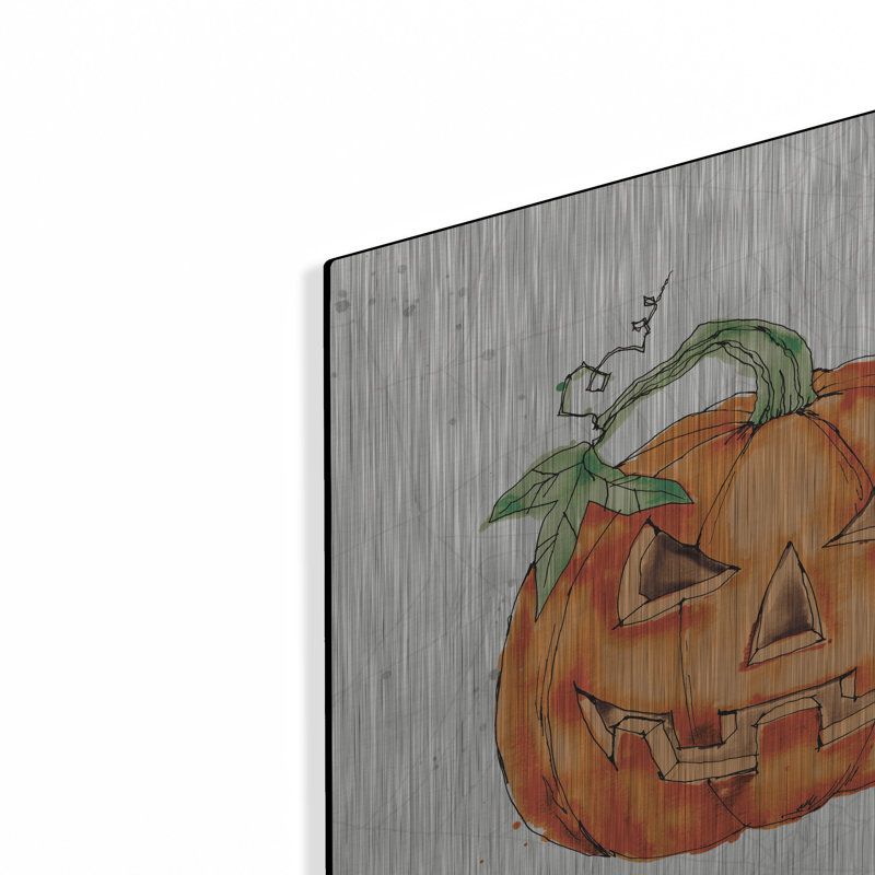 Phantom Pumpkin' by Anne Tavoletti Metal Wall Art, 12" H x 12" W