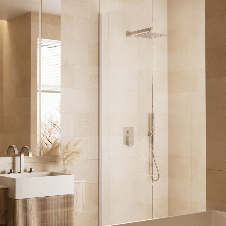 Crozet Pressure Balance Two-Function Shower System with 10-inch Rain Shower Head and Hand Shower (Valve Included)