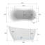 Baignoire de trempage autoportante en acrylique 54 po. X 28 po.-89293980