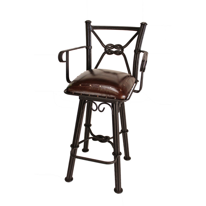 Tabouret tournant Mosser, Brun antique