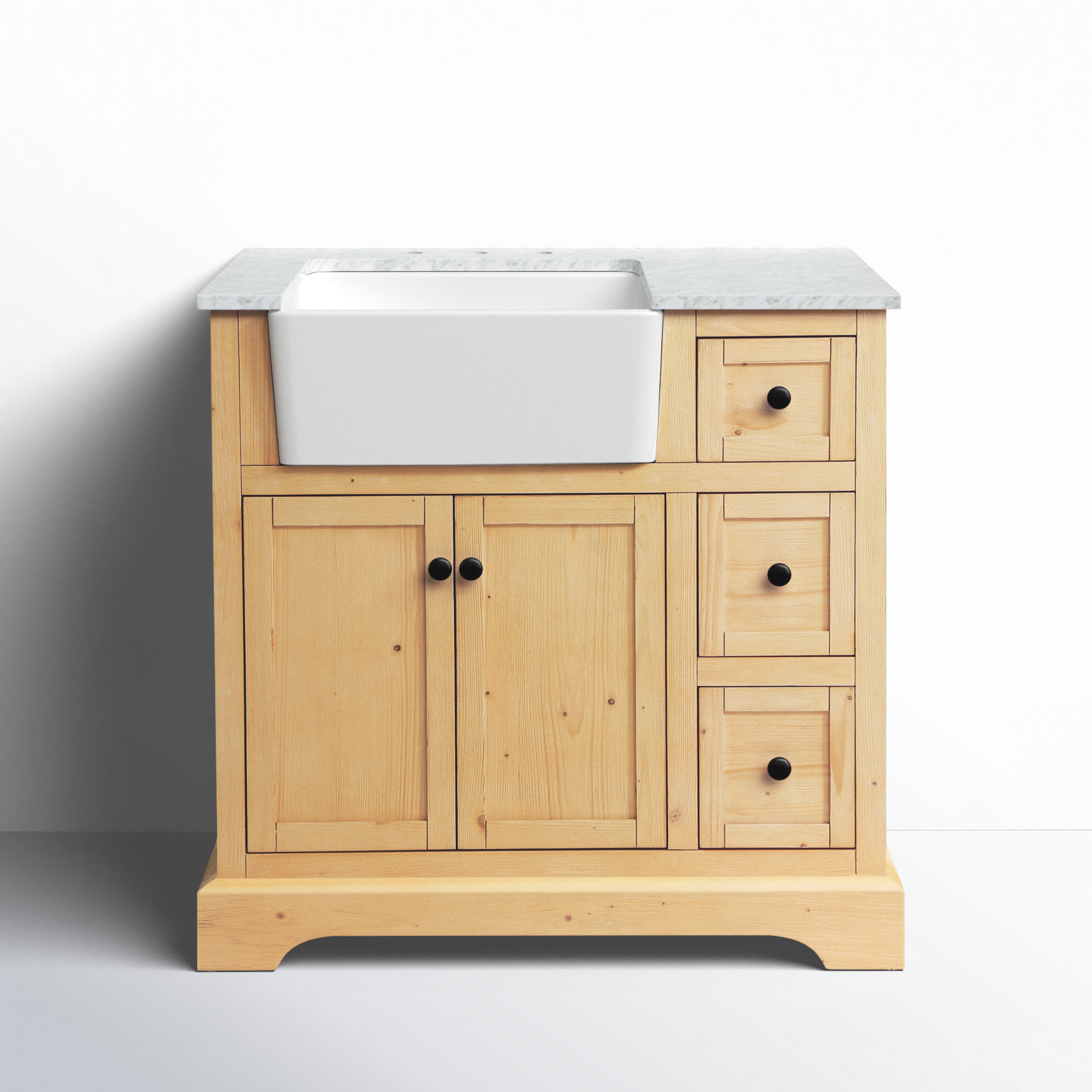 Pardue 36'' Single Bathroom Vanity, Natural Wood