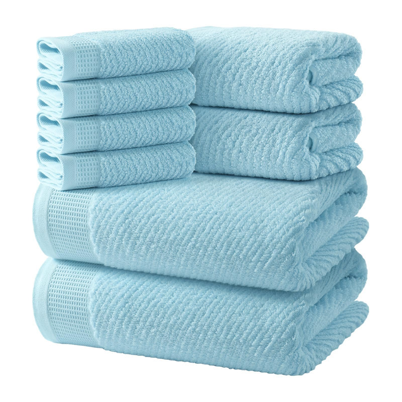 8-Piece Premium Towel Set (Blue), Blue