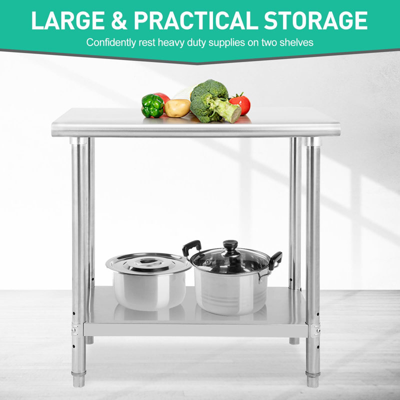 Stainless Steel Adjustable Height Commercial Work Table