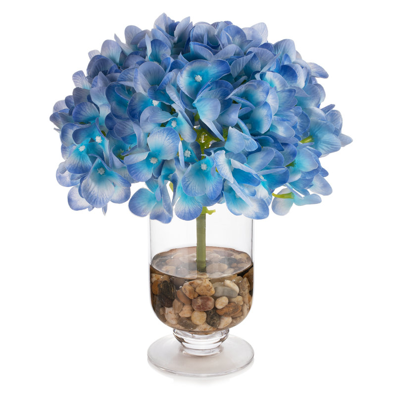 Arrangement floral dans un vase Lentz Hydrangea, Bleu
